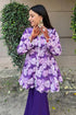 Shades Of Purple Peplum Set